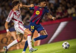 费尔明帽子戏法！ 巴塞罗那6-1横扫奥林匹(pǐ)亚科斯，豪取欧冠三连胜