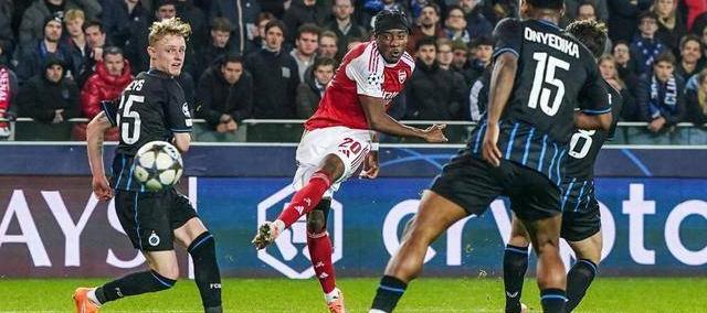 歐(ōu)冠(guān)：布鲁日不敌阿森纳