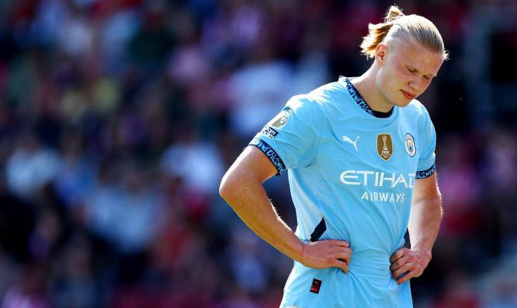 哈兰德梅开二度,曼城遭点球绝平欧冠战